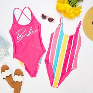 Stag & Hen Reversible Bride’s Babes Bachelorette Swimsuit
